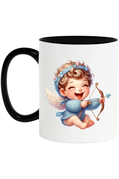 StoryGift Romania Cana cu un bebelus Cupidon, ilustratie, flanel, aripi, Vale...