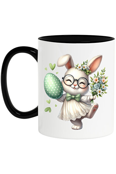 StoryGift Romania Cana cu o iepuroaica in rochita alba, ilustratie, ou vopsit...