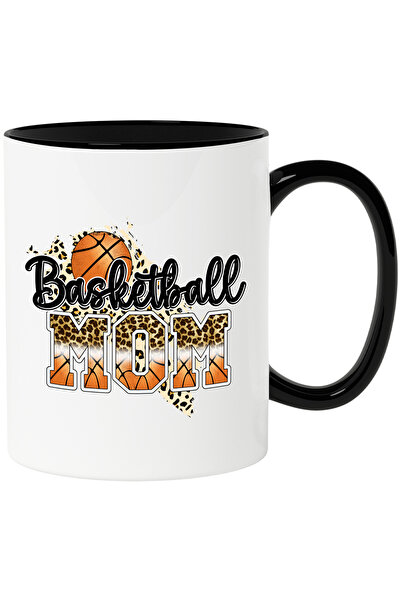 StoryGift Romania Cana cu o minge de baschet cu mesajul "Basketball mom", ilu...