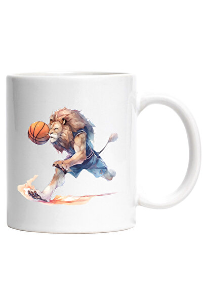StoryGift Romania Cana cu un leu care joaca baschet | ilustratie | minge | ba...