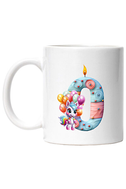 StoryGift Romania Cana cu cifra 0, pentru copii, ilustratie, unicorn, anivers...