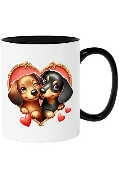 StoryGift Romania Cana cu o catelusa si un catel Dachshund | ilustratie | cad...