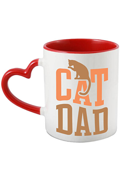 StoryGift Romania Cana cu o pisica si textul "Cat dad" - tata de pisici cu Ma...