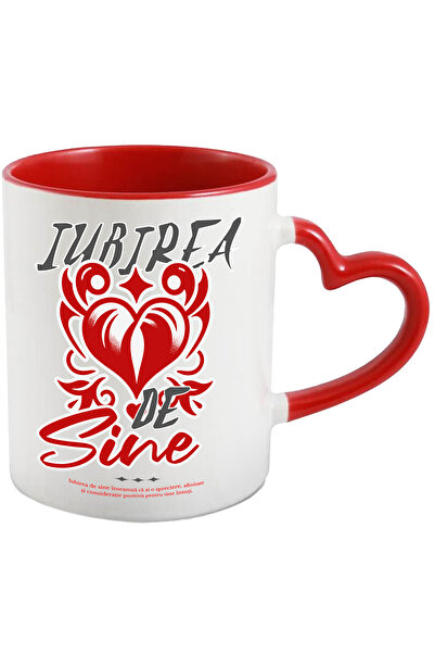 StoryGift Romania Cana Iubirea de sine inima self love , 330ml, Ceramica cu M...