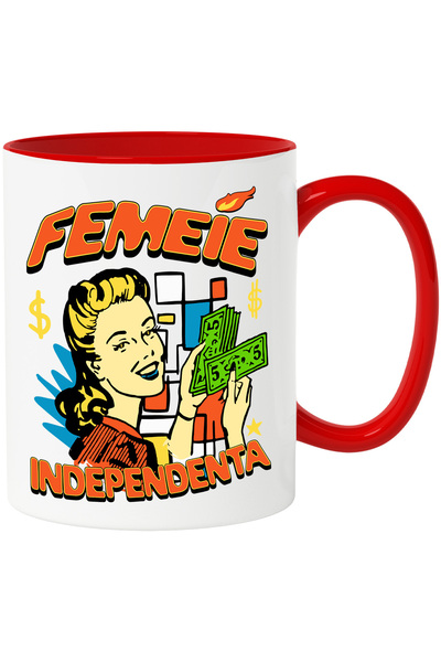 StoryGift Romania Cana femeei cu bani, independenta, avere, valoare, 330ml, C...