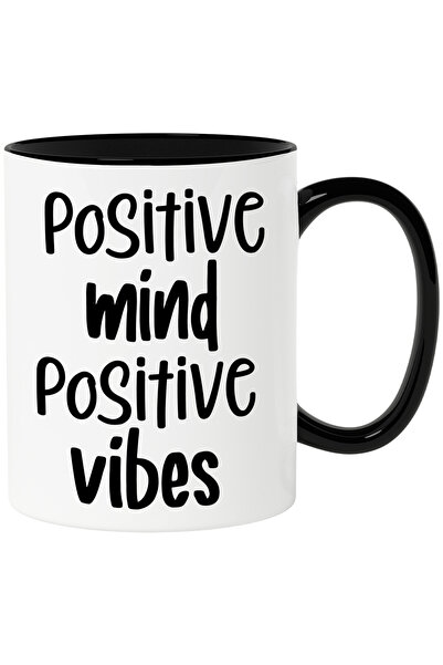 StoryGift Romania Cana cu textul in limba engleza "Positive mind, positive vi...