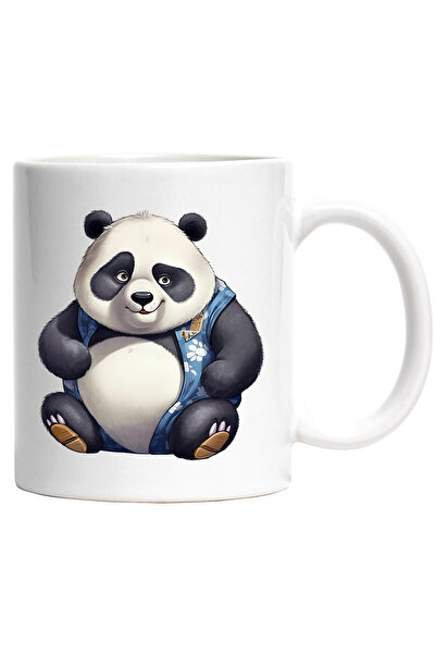 StoryGift Romania Cana cu un urs Panda gras | ilustratie | animal pe cale de ...