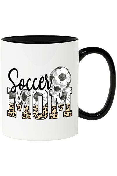 StoryGift Romania Cana cu mesajul "Soccer Mom", ilustratie, mama de fotbalist...