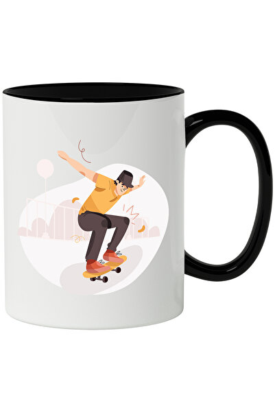 StoryGift Romania Cana Cu Skateboard, Parc, Palarie, Sport, Tricou, Gard, Mul...