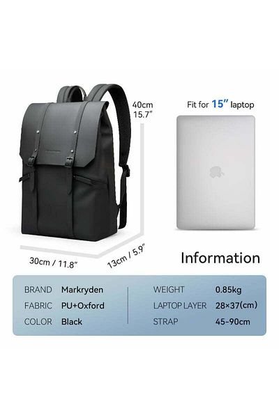 Mark Ryden Rucsac vintage bărbătesc, impermeabil, pentru laptop de 15 inch