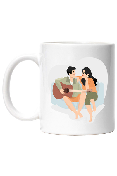 StoryGift Romania Cana Cu Cuplu, Relatie, Chitara, Canapea, Muzica, Instrumen...