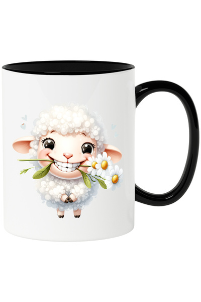 StoryGift Romania Cana cu o oita vesela | inimioare | tine niste floricele al...