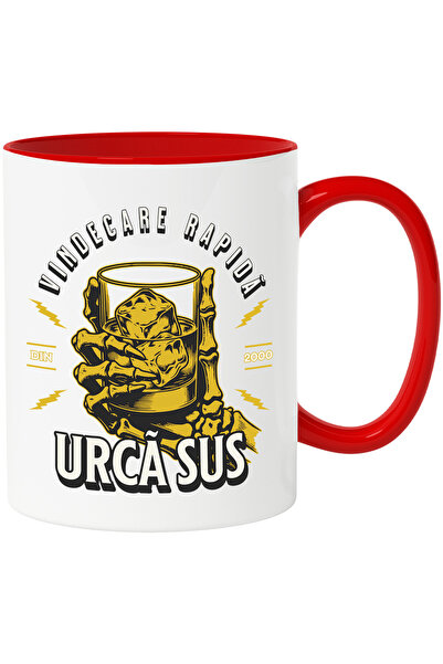 StoryGift Romania Cana Vindecare rapida, urca sus pahar cu alcool, 330ml, Cer...