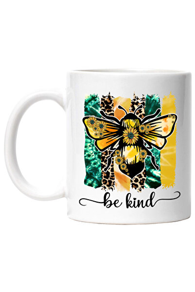 StoryGift Romania Cana cu o albina cu mesajul "Be kind", ilustratie, motivati...