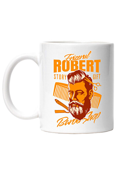 StoryGift Romania Cana cu Chip Uman Cu Barba Si Par Lung Foarfeca Frizerie In...