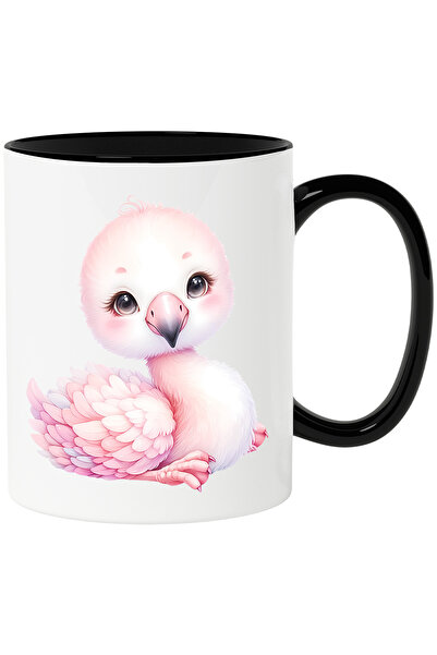 StoryGift Romania Cana cu o pasare flamingo care sta cuminte | ilustratie | v...