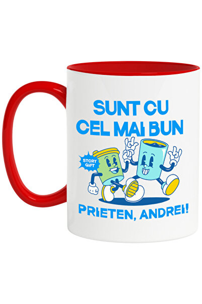 StoryGift Romania Cana cu Pahar De Cafea Si Pahar De Apa Cei Mai Buni Prieten...
