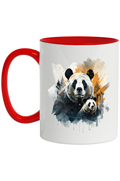 StoryGift Romania Cana Cu Ursi Panda, Copaci, Padure, Natura, Ilustratie, Mul...