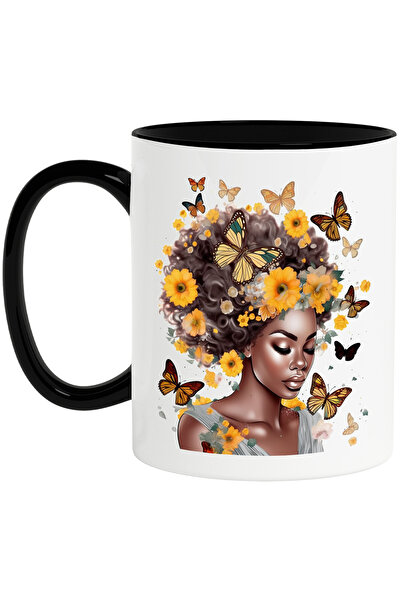 StoryGift Romania Cana cu o femeie de culoare | ilustratie | draguta | abstra...