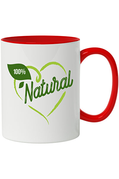 StoryGift Romania Cana Cu Mesaj 100% Natural, Inima, Frunza, Emblema, Sanatos...