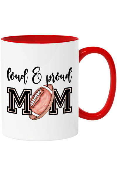 StoryGift Romania Cana cu o minge de fotbal american cu mesajul "Loud & proud...