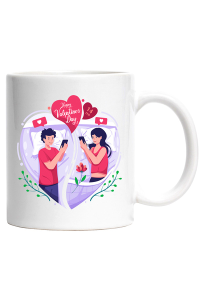 StoryGift Romania Mug With Message In English Happy Valentine Day, Valentine'...
