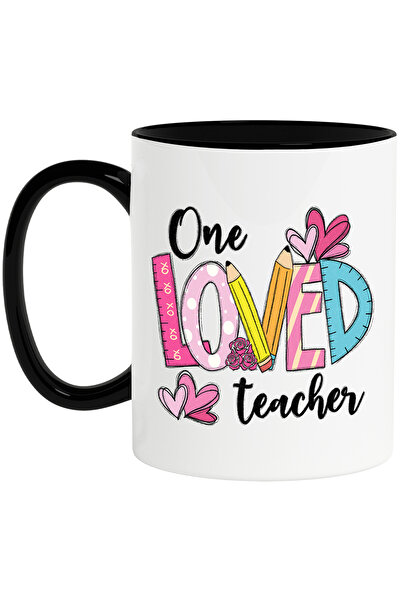 StoryGift Romania Cana cu mesajul "One loved teacher", ilustratie, scoala, el...