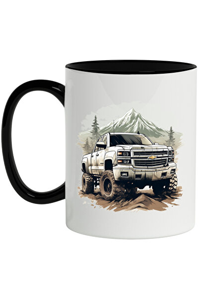 StoryGift Romania Cana Cu Masina, Chevrolet, Munte, Brazi, Pietre, Cer, Multi...