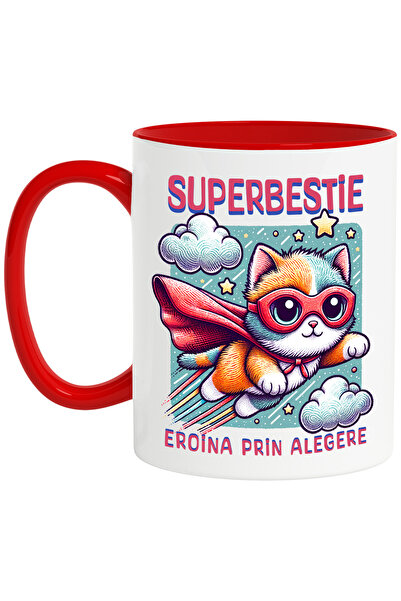 StoryGift Romania Cana Super Bestie,SuperErou, Eroina Prin Alegere, 330ml, Ce...