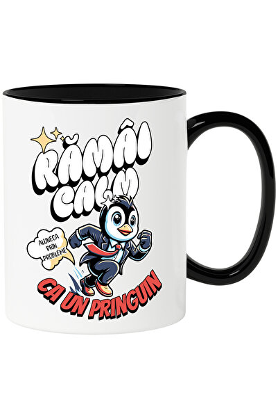 StoryGift Romania Cana pinguin in costum text ramai calm si aluneca printre p...