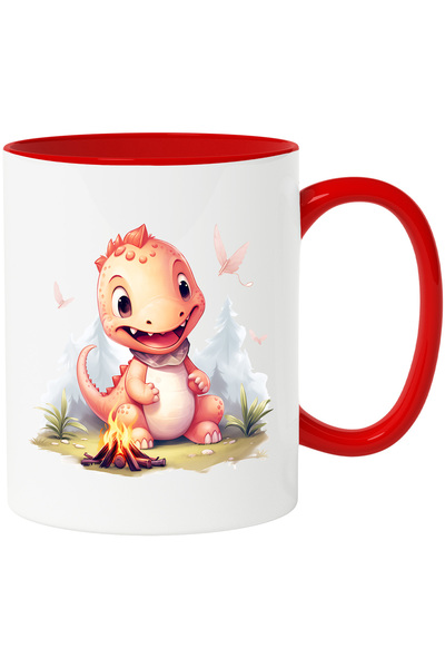 StoryGift Romania Cana cu un dinozaur vesel | ilustratie | in padure | face f...