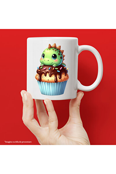 StoryGift Romania Cana cu un dinozaur micut, ilustratie, briosa, dulce, cioco...