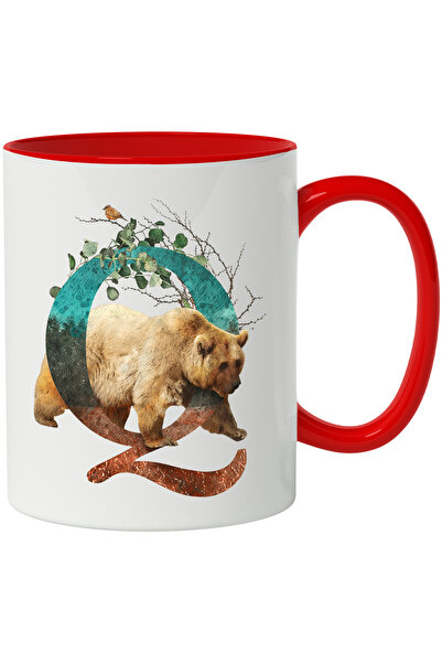 StoryGift Romania Cana Cu Litera, Q, Urs, Vrabie, Multicolor 330 ml, Ceramica...