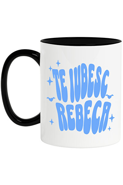 StoryGift Romania Cana cu Mesaj Romantic Te Iubesc Rebeca, Inimi Zburatoare s...