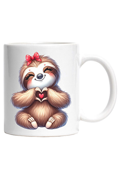 StoryGift Romania Cana cu o femela sloth/lenesa care face un semn in forma de...