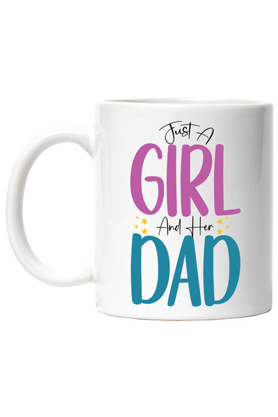 StoryGift Romania Cana cu stelute si textul "Just a girl and her dad" - doar ...