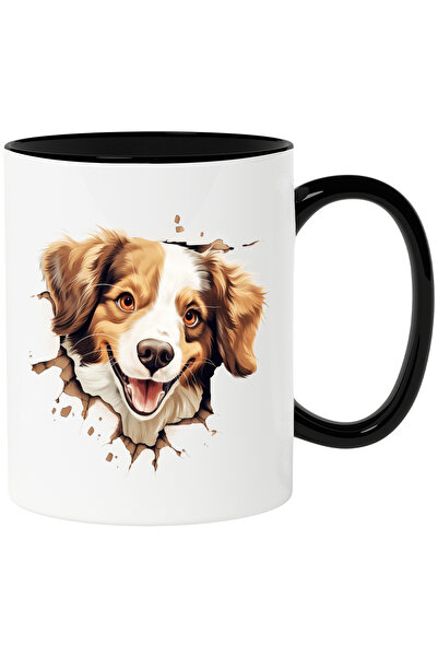 StoryGift Romania Cana cu un caine care scoate capul printr-o gaura in perete...