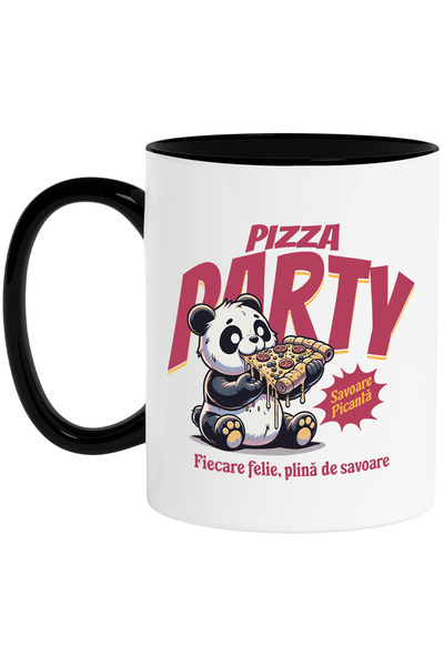 StoryGift Romania Cana Pizza Party. Savoare Picanta urs panda mancare, 330ml,...