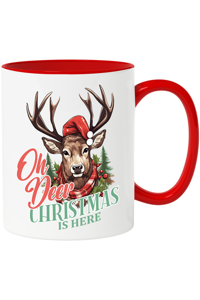 StoryGift Romania Cana cu un cerb cu mesajul "Oh, deer, Christmas is here", c...