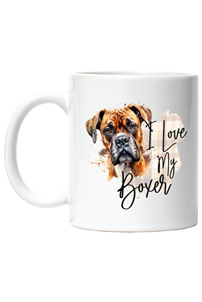 StoryGift Romania Cana cu mesajul "I love my Boxer", caine, animal de compani...