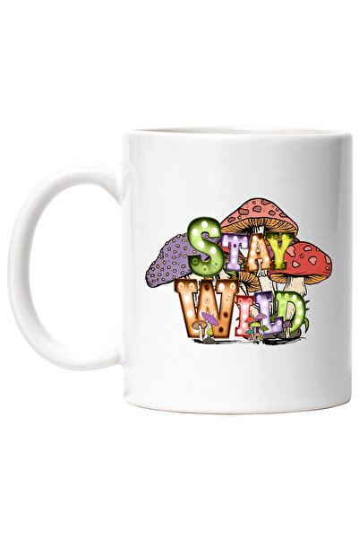 StoryGift Romania Cana cu mesajul "Stay wild", stilul hippie, cultura, ilustr...