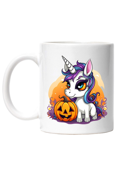 StoryGift Romania Cana cu un unicorn, ilustratie, dovleac decorat de Hallowee...