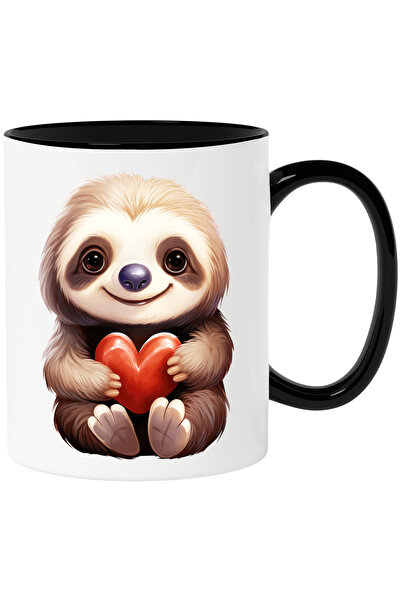 StoryGift Romania Cana cu un Sloth/lenes care tine o inima in brate | ilustra...
