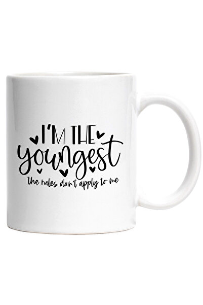 StoryGift Romania Cana cu inimioare si textul "Sunt cel mai tanar, regulile n...