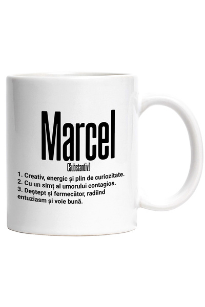 StoryGift Romania Cana Cu Numele Marcel, Cu Mesaj Motivational, Creativ, Ener...