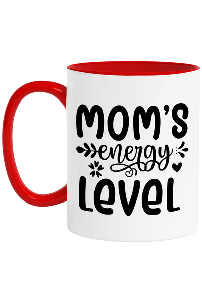 StoryGift Romania Cana cu inimioara si textul "Mom's energy level" - nivelul ...