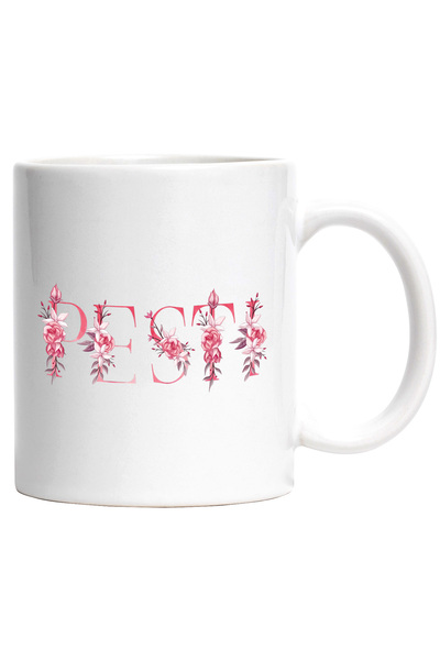 StoryGift Romania Cana Cu Numele Pesti, Floral, Colorat, Creativ, Frumos, Uni...