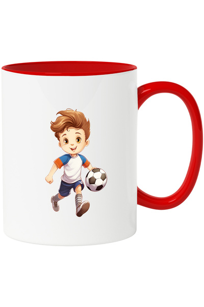 StoryGift Romania Cana cu un baiat care joaca fotbal | ilustratie | minge | t...
