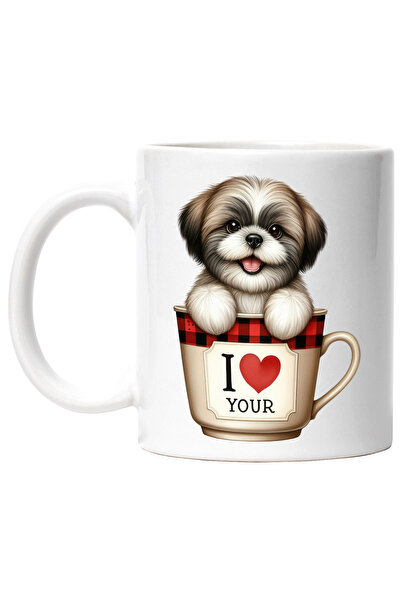 StoryGift Romania Cana cu un catel care sta intr-o ceasca, ilustratie, inimio...