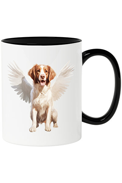StoryGift Romania Cana cu un caine jucaus cu aripi albe | ilustratie | asteap...